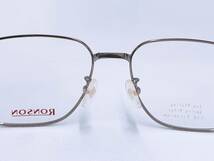 B-20 メガネ メガネフレーム 眼鏡 RONSON ロンソン ブランド チタン 軽量 17g フルリム 金属 メンズ 男性 女性 レディース シンプル 茶色_画像5