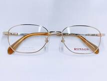 5B-22 メガネ メガネフレーム 眼鏡 RONSON ロンソン ブランド チタン 軽量 17g フルリム 金属 メンズ 男性 女性 レディース シンプル 金色_画像10