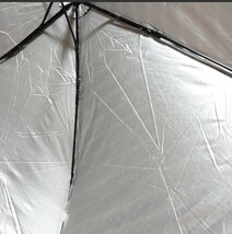晴雨兼用 日傘 ネイビー マリン ボーダー 折りたたみ傘 折り畳み傘 遮光 遮熱 熱中症対策 暑さ対策 UVカット 雨傘 シルバーコーティング_画像6