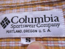 日本製　columbia　チェックシャツ　半袖　サイズＳ　アウトドアブランド　トレッキング　登山　キャンプ　フェスに_画像3