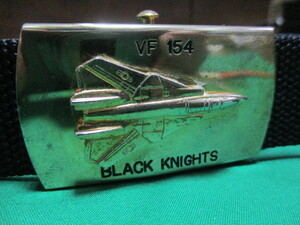  очень редкий VF154 истребитель ВВС MADE IN USA милитари ga коричневый ремень BLACK KNIGHTS SOLID BRASS AIR FORCE collectors item 