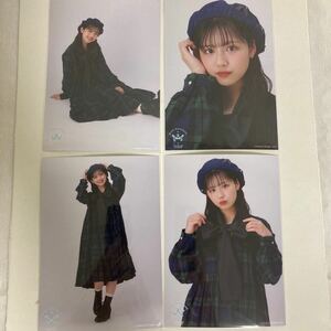 【 日向坂46 渡邉美穂 過去衣装 私服 ベレー帽 生写真 コンプ 4枚セット 】ヨリ チュウ ヒキ 座り 卒業 卒業セレモニー 卒セレ 卒コン