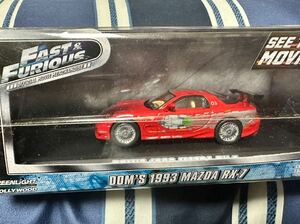 未開封　FAST&FURIOUS MAZDA RX-7グリーンライト　1/43　ワイルドスピード マツダ RX-7 GREENLIGHT