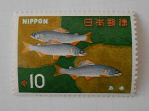  морепродукты серии .. не использовался 10 иен марка (151)