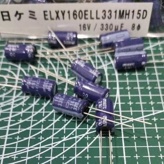 日ケミ 16V 330uf 電解コンデンサー10個セット