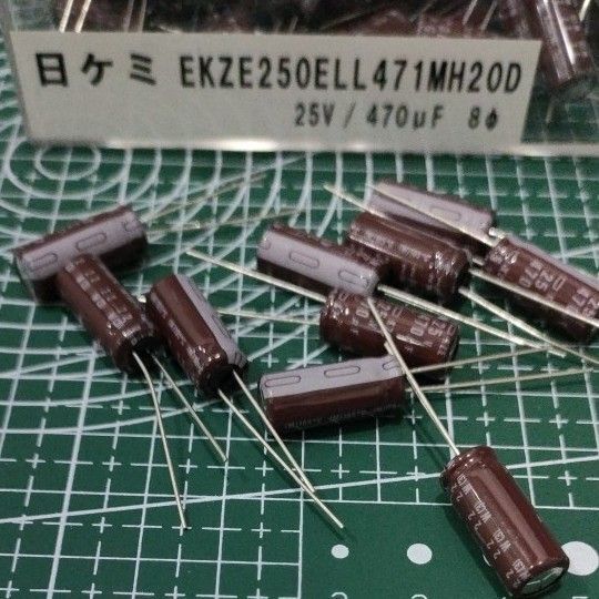 日ケミ 25V 470uf 電解コンデンサー10個セット
