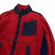 【S】USA 古着 90s 00s ラルフローレン Ralph Lauren 90年代 00年代 スウェット ジャケット フルジップ レッド/ネイビー_画像3