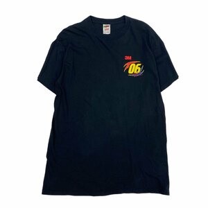 【L】USA 古着 FRUIT OF THE LOOM フルーツオブザルーム NASCAR 大判プリント Tシャツ 半袖 クルーネック ブラック