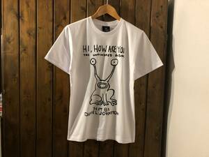 新品●ダニエルジョンストン　HI HOW ARE YOU?　カートコバーン　着用　同プリントTシャツ●ニルヴァーナ/ロックバンド/27クラブ/WHT