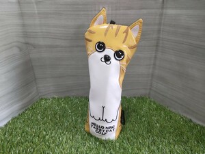 【UT】ゴルフ ヘッドカバーユーティリティ用　黄猫　単品