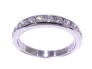  Tiffany TIFFANY&Co. platinum half Circle diamond ring #9 half Eternity Grace band ring [ used ][ has been finished ]