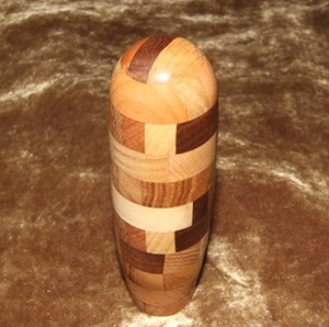 木製シフトノブ(材質：7種類の集成材）12x1.25mm（CA-37.1D113.5L)