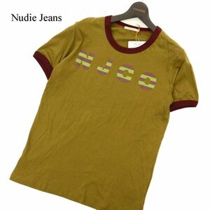 未使用★ Nudie Jeans ヌーディージーンズ 春夏 KURT NJCO プリント★ 半袖 クルーネック カットソー Tシャツ Sz.S　メンズ　C3T06468_7#D