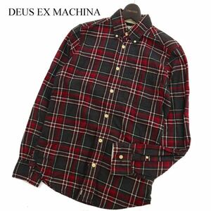 DEUS EX MACHINA デウスエクスマキナ 通年 ロゴ刺繍★ 長袖 ボタンダウン チェック シャツ Sz.XS　メンズ　C3T06304_7#C