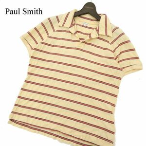 Paul Smith ポールスミス 春夏 メインライン★ 半袖 鹿の子 ボーダー ポロシャツ Sz.L　メンズ 日本製　C3T06581_7#A