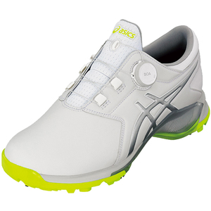 {2023 год осень-зима } Asics туфли для гольфа гель Ace Pro M боа (1111A229 ) белый / безопасность желтый /25cm