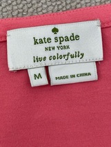 (I07010) ケイトスペード Kate Spade OUMU0336 pomona tank key pieces コットンノースリーブ Ｍ コーラルピンク系_画像2