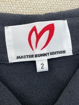 (I07063) マスターバニーエディション MASTER BUNNY EDITION ゴルフウェア HONDA / Dole ロゴ刺繍半袖ポロシャツ 2 ブラック系_画像2