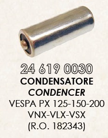 RMS 24619 0030 after market ignition condenser Vespa P125/150