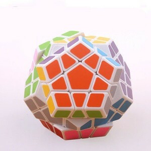 Специфическая головоломка Pyramidcube Magic Speed ​​Cube Professional Megamin Megaminxed White SN1