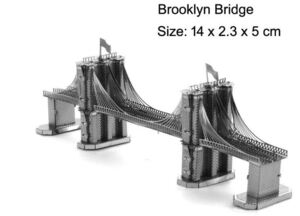 [Brooklyn Bridge/ Brooke Lynn Bridge ]DIY- child therefore. 3D construction model puzzle oil tower, disassembly house, famous . building. fading n yellowtail 