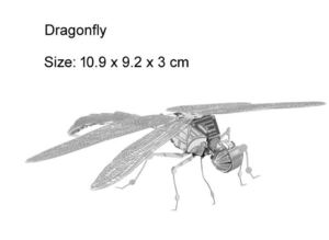 【①～⑥より】子供と大人のための金属製の3Dパズル,マンガのための装飾的なトンボを備えたパズルおもちゃ