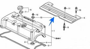 【新品】ホンダ純正 タイプR用　Type-R K20　プラグカバー　シビックタイプR　FN2 FD1 FD2