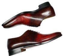 シャープで色気あるモダンドレス靴！【 MAGNANNI / マグナーニ (西 】美しいロングノーズと芸術的カラーリングの ホールカットシューズ 40_画像4