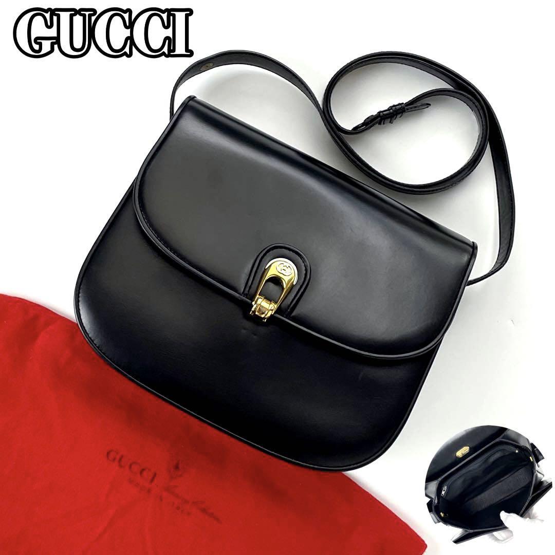 美品 GUCCI グッチ ショルダーバッグ ホースシュー 馬蹄 ゴールド金具