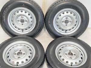 中古タイヤ サマータイヤ ホイールセット 4本セット 165R13 8PR 　 13x5.0 100-4穴 ダンロップ エナセーブ VAN01