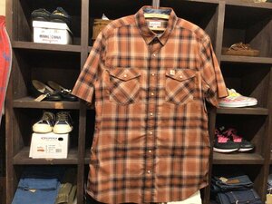 CARHARTT RELAXED FIT CHECK SHIRT SIZE L カーハート リラックス フィット チェック 半袖 シャツ