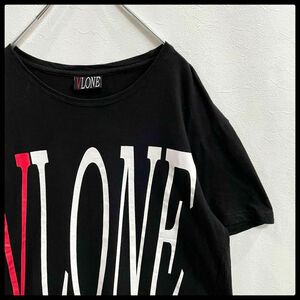 ヴィーローン　VLONE　ビッグロゴ　リバーシブル　半袖　Tシャツ　ブラック　メンズ　Mサイズ