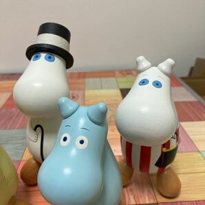 ムーミン ヴィンテージ 木製人形 ツボ押し フィンランド雑貨 7体セット MOOMIN スナフキン リトルミィ ムーミンパパ ムーミンママの画像3