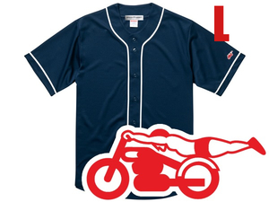 袖スピードアディクト BASEBALL SHIRT NAVY L/ベースボールシャツyankeesヤンキース半袖シャツ刺繍ワッペン世界最速のインディアン50s60s