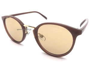 GOLD BRIDGE BOSTON SUNGLASS BROWN CLEAR × LIGHT BROWN/ボストンサングラスブラウンライトカラー丸型レトロクラシックキャンプドライブ