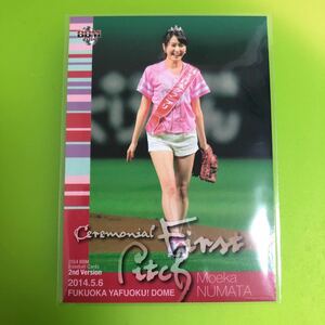 沼田萌花　始球式カード　BBM 2014 2nd ソフトバンクホークス　ミス日本グランプリ