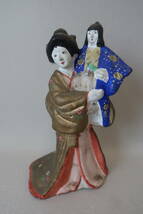 ◆信州中野 土雛 土人形 土びな １点物 高25㎝　姫子　手造り 中野人形 日本人形 郷土玩具_画像1