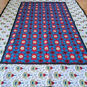 ●【四辺縫製済みB級品②】Aa040 Afrikan fabric -Mombasa khanga