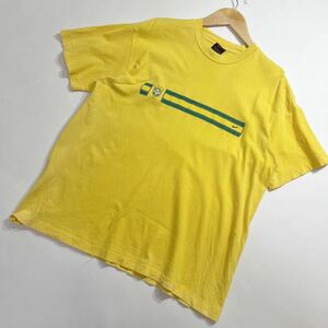 48 NIKE ナイキ サッカー BRASIL ブラジル 半袖 Tシャツ ロゴプリント 日本製 フットボール CBF スポーツ サイズL メンズ 30705E