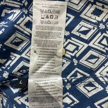 49 GUESS ゲス 総柄 半袖 シャツ SLIM FIT 袖ボタン 春夏 サイズL メンズ 30717F_画像9