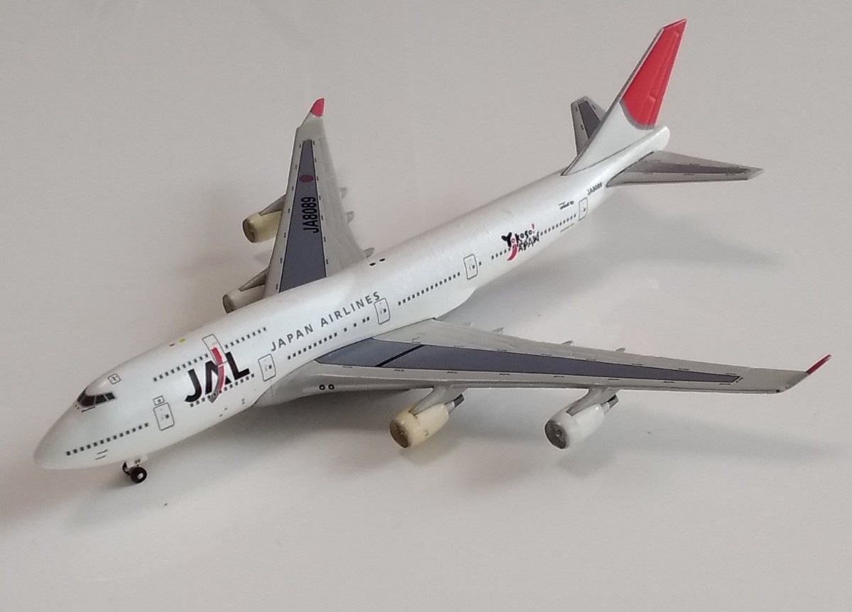 JChere雅虎拍卖代购：飛行機模型 JAL ボーイング747 1/500