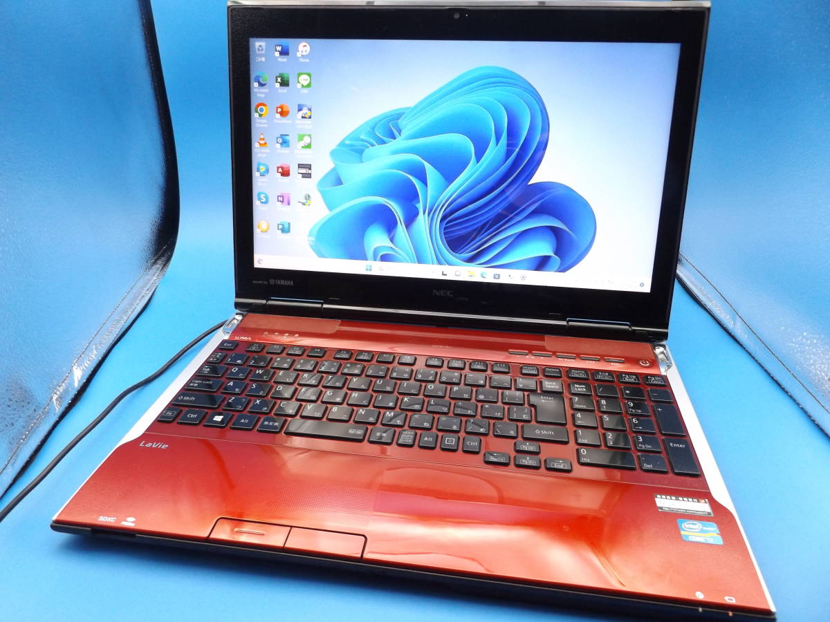 新品SSD512GB☆第3世代Core i7☆NEC LaVie LL750/L☆クリスタルレッド