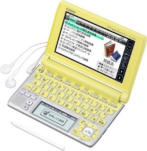 (中古品)CASIO Ex-word 電子辞書 XD-A4800YW イエロー 高校生学習モデル ツインタッ