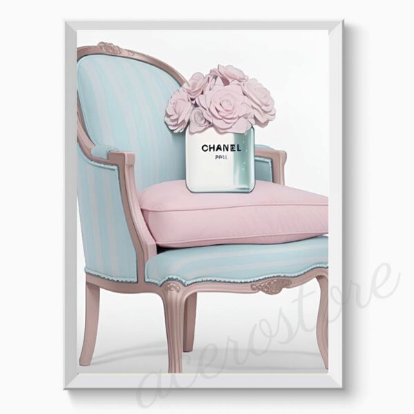 G047 アートポスター シャネル CHANEL【フレーム選択可】椅子