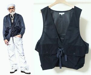 18SS Engineered Garments engineered garments Fowl Vest 8.5oz Pro Meshfouru лучший M темный темно-синий 