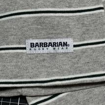 BARBARIN『バーバリアン』Sサイズ・厚手 半袖ラガーシャツ ボーダー 半袖Tシャツ_画像4