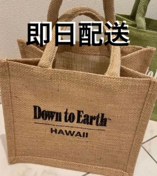 【新品未使用】ハワイ　Down to Earth ダウントゥーアース　エコバッグ　麻