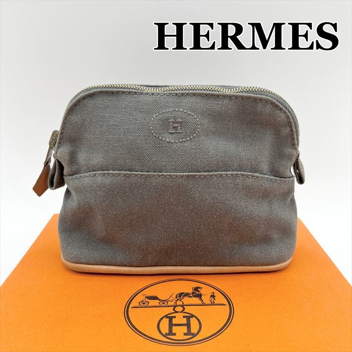 美品 HERMES エルメス ヴェスパポーチ 黒 ボックスカーフ ミニポーチ+