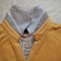 美品！　マクレガー　McGREGOR　半袖シャツ　サイズＬ　重ね襟仕様　オレンジ色　綿65％　細かいメッシュ風 ドライ生地_画像7