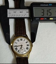希少モデル 手巻き 稼働品 ロンジン メンズ腕時計 白色ローマ数字文字盤 オリジナル革ベルト _画像8